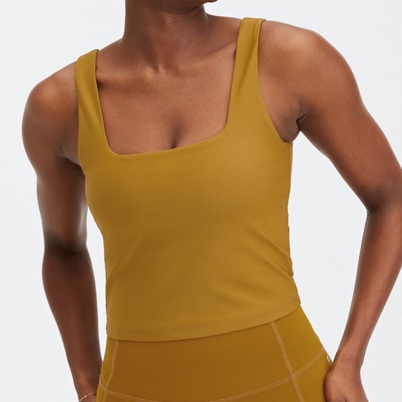 Fabletics Lydia Built-In Bra Tank, Dark Bronze, Size Large - Picture 1 of 4